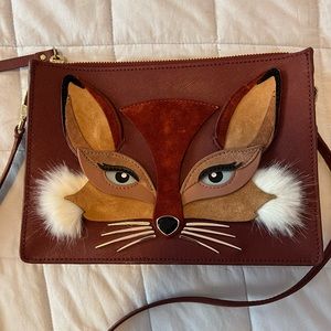 Kate Spade Maroon Fox Crossbody
